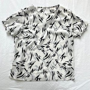 Black and White Patterned Blouse - Target A New Day Brand
